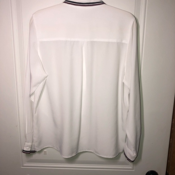 Yves St. Clair Vintage Button down long sleeve White Blouse Size 14 - Picture 6 of 9